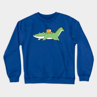 Orange Fruit Alligator Crewneck Sweatshirt